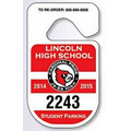 Rounded Hang Tag Parking Permit (.020" Deluxe Plastic 4-Color Process)